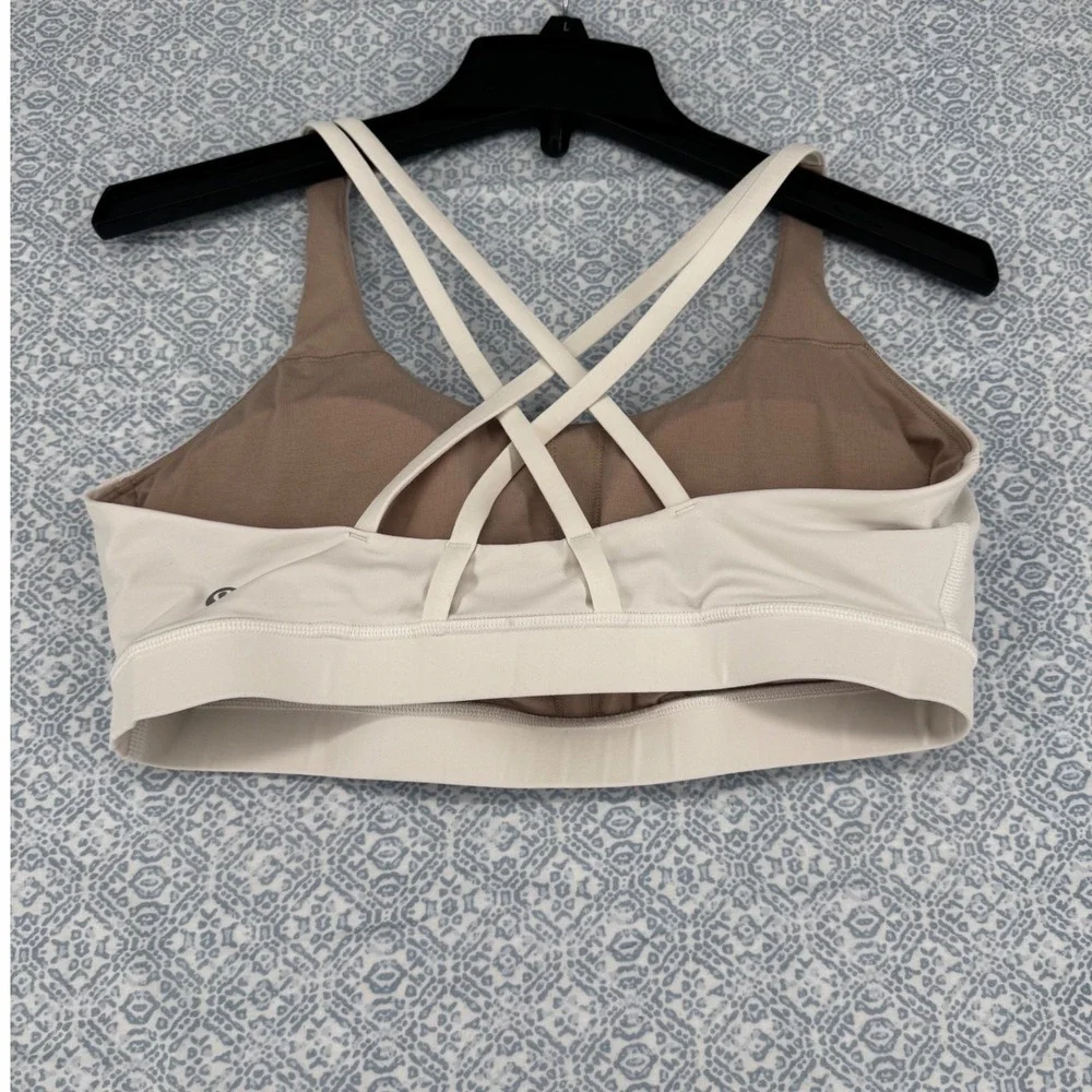 Lululemon Free To Be Serene Bra White Strappy Back Yoga Sports Bra Size 12
